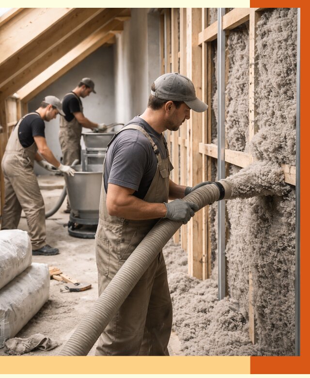 Утепление таунхауса эковатой в Боровичах от 2293 руб./м² — монтаж и задувка | ТепломастерБрв