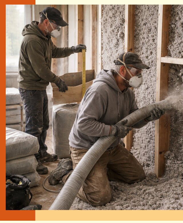 Утепление таунхауса эковатой в Боровичах для максимально теплых стен