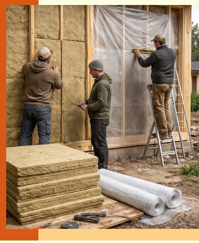 Утепление каркасного дома в Боровичах под ключ с гарантией качества