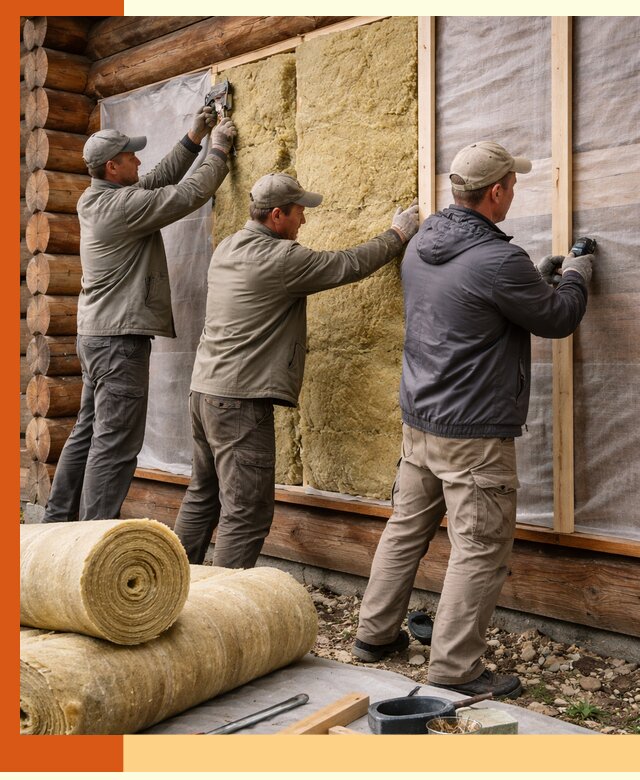 Утепление деревянного дома в Боровичах эффективными технологиями