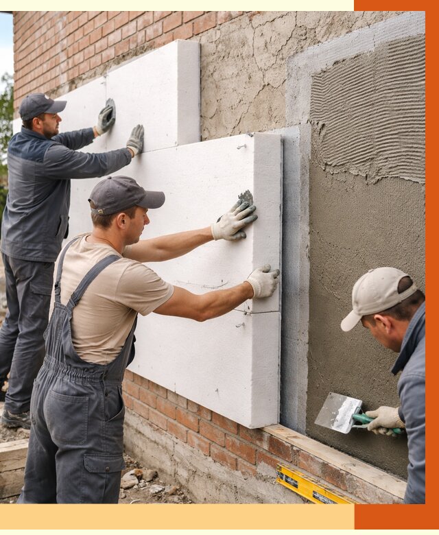 Утепление кирпичного дома в Боровичах от 4378 руб. под ключ | ТепломастерБрв