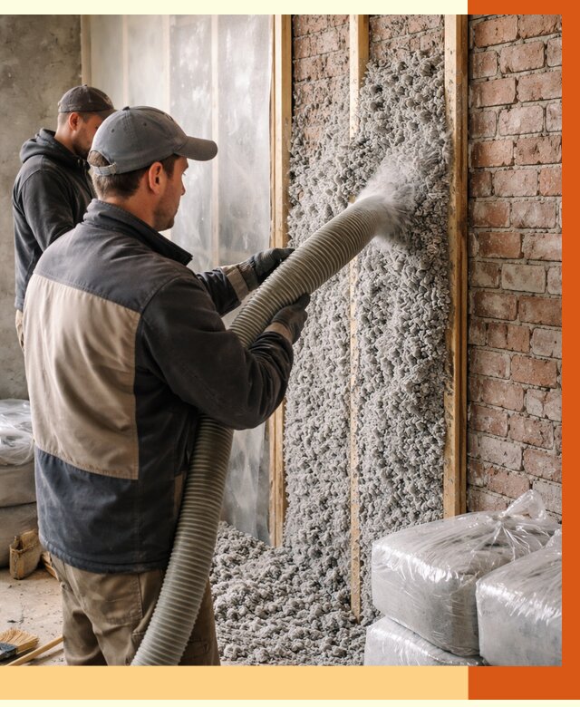 Утепление кирпичного дома эковатой в Боровичах от 2449 руб./м² | ТепломастерБрв