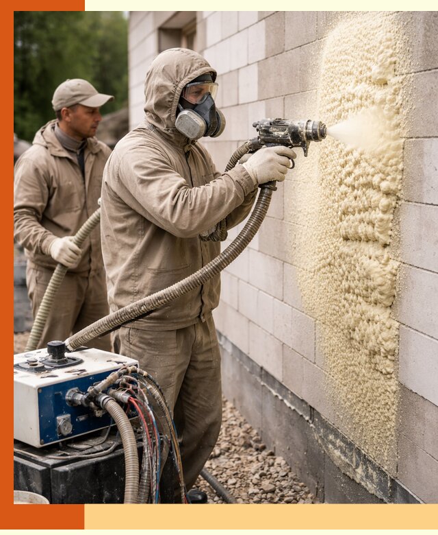 Утепление дома из газобетона ППУ в Боровичах — надежная теплоизоляция