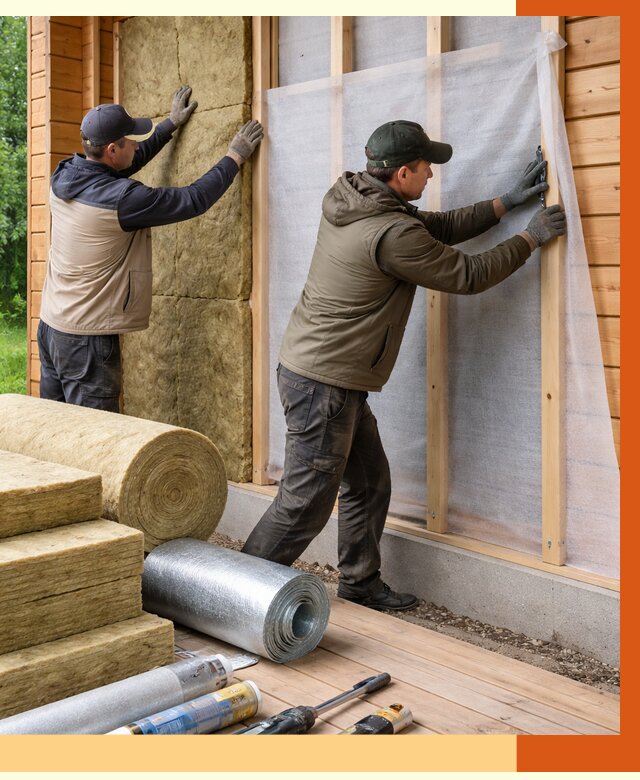 Утепление дома из двойного бруса в Боровичах от 5003 руб./м² — ТепломастерБрв под ключ