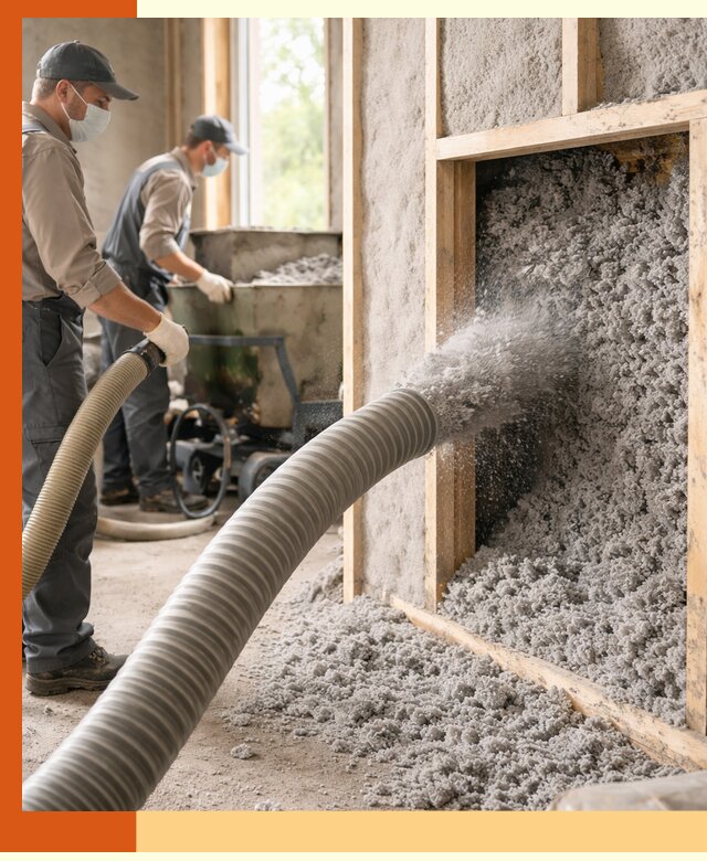 Утепление коттеджа эковатой в Боровичах с гарантией качества