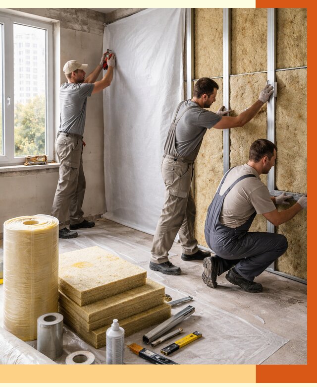 Утепление квартиры в Боровичах от 4690 руб/м2 — утеплить квартиру изнутри и снаружи | ТепломастерБрв