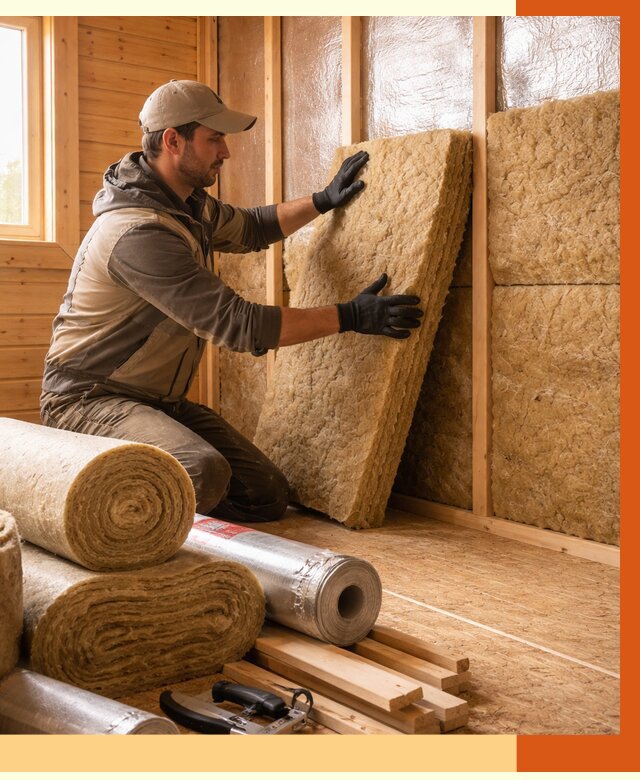 Утепление бани в Боровичах под ключ от 4690 руб./м2 — утеплить потолок, пол и стены | ТепломастерБрв