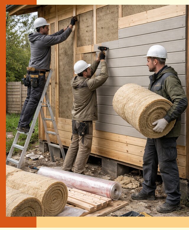 Утепление бани снаружи в Боровичах профессионально и надежно