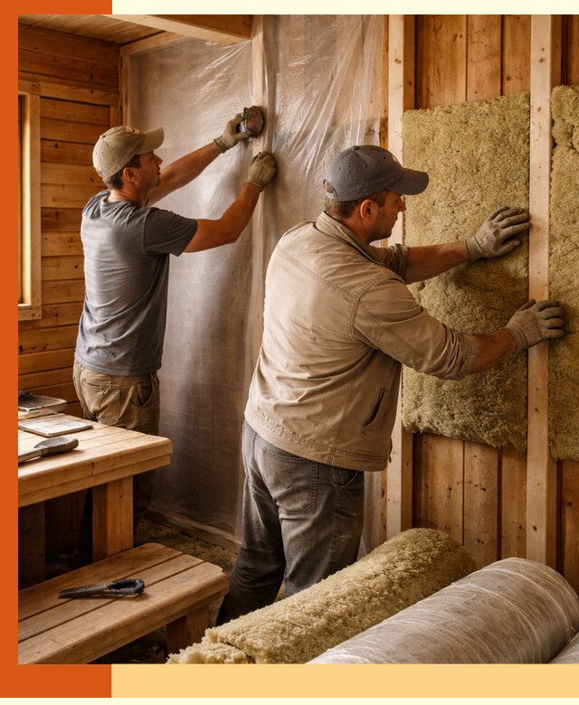 Утепление бани изнутри в Боровичах качественно и недорого