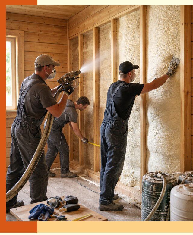 Утепление бани пенополиуретаном (ППУ) в Боровичах