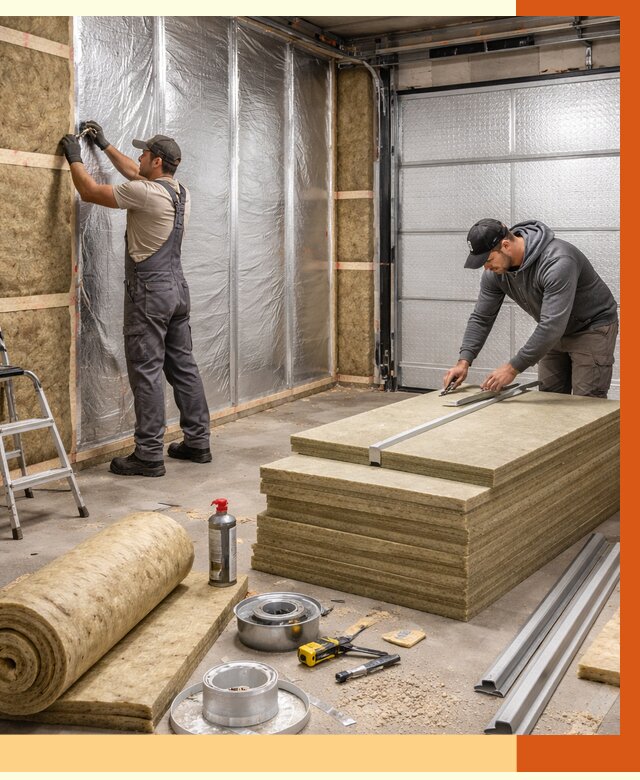 Утепление гаража в Боровичах от 4690 руб/м2 — комплексное утепление ворот и стен | ТепломастерБрв