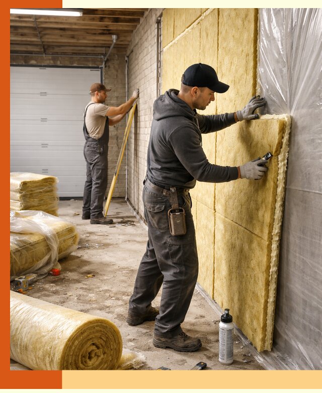 Утепление гаража под ключ в Боровичах — все виды теплоизоляции