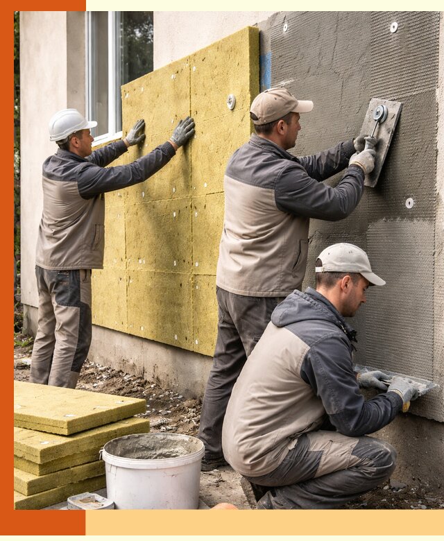 Утепление фасада под штукатурку в Боровичах — энергоэффективная технология