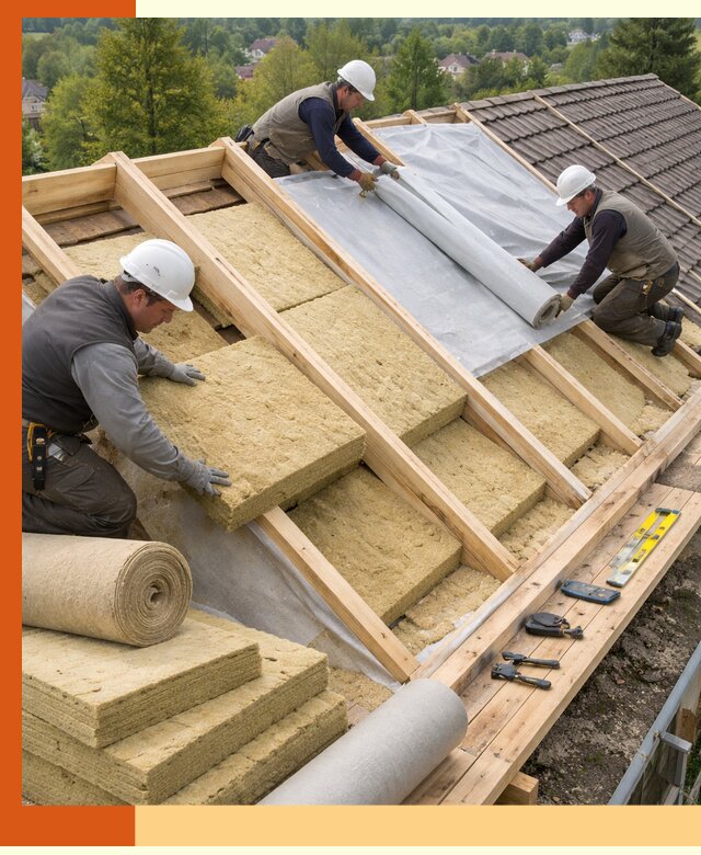 Утепление скатной крыши в Боровичах качественно и надёжно