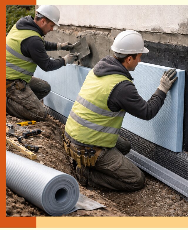 Утепление фундамента снаружи в Боровичах — профессиональная теплоизоляция