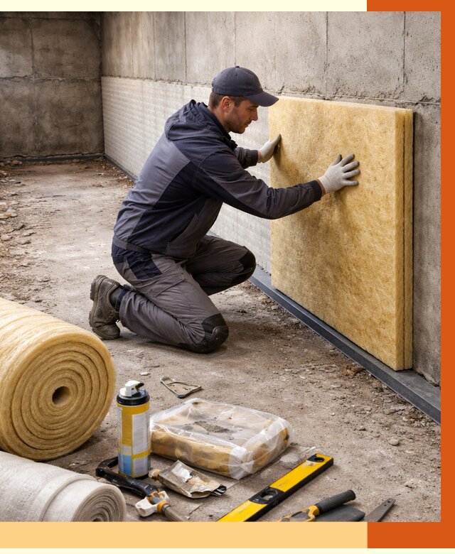 Утепление фундамента изнутри в Боровичах от 4378 руб./м2 — работы под ключ | ТепломастерБрв