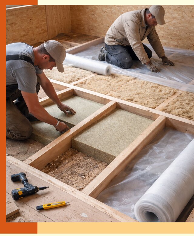 Профессиональное утепление деревянного пола в Боровичах