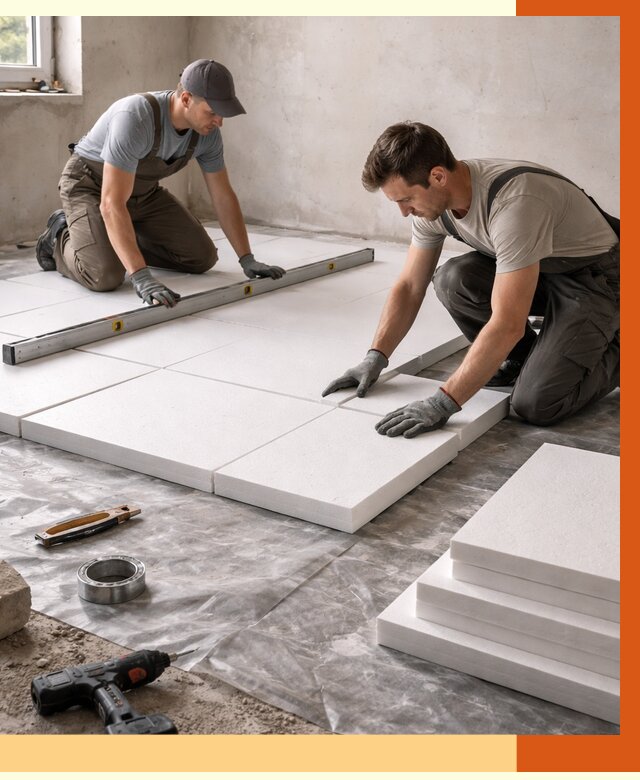 Утепление бетонного пола в Боровичах от 2606 руб/м2 — монтаж и цена | ТепломастерБрв