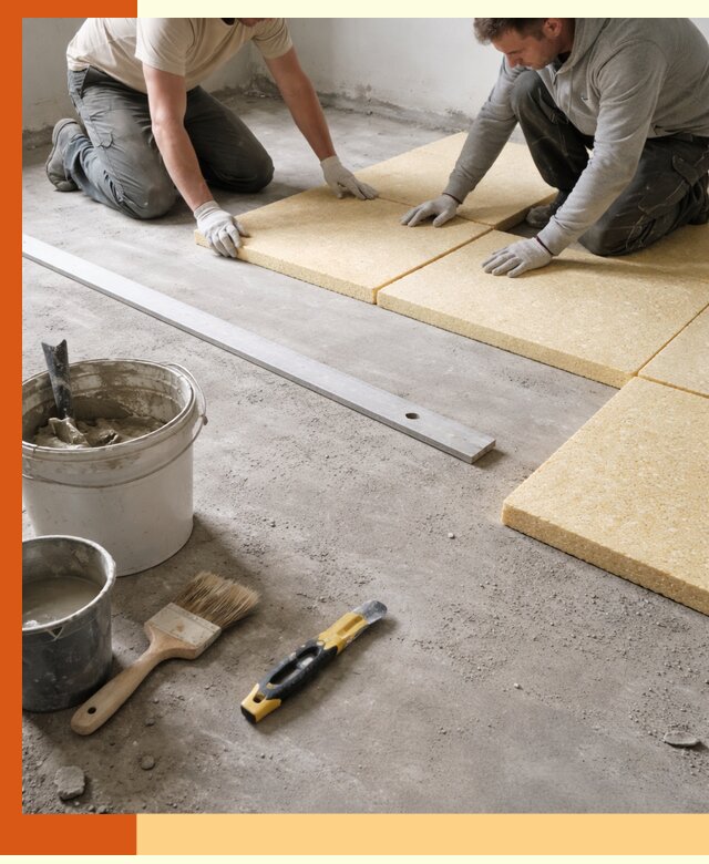 Утепление бетонного пола в Боровичах профессионально и недорого