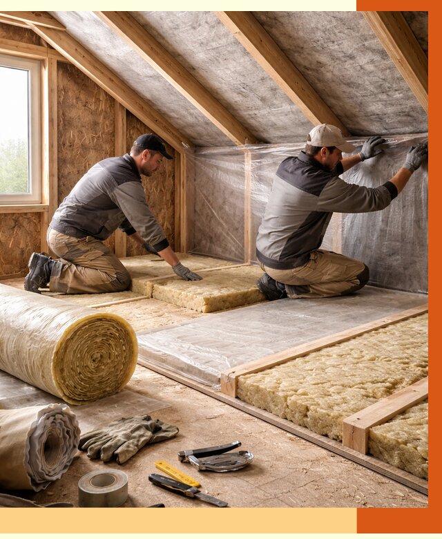 Утепление чердака в Боровичах от 7817 руб/м² — теплоизоляция и комплексное утепление под ключ | ТепломастерБрв