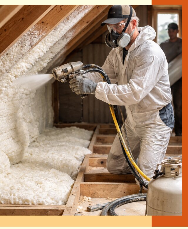 Утепление чердака ППУ в Боровичах от 8985 руб./м2 — услуга под ключ | ТепломастерБрв