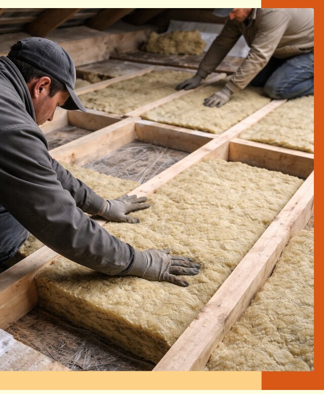 Утепление чердака минватой в Боровичах от 3648 руб/м2 под ключ | ТепломастерБрв