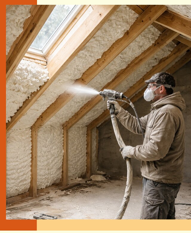 Утепление мансарды ППУ в Боровичах быстро и надежно