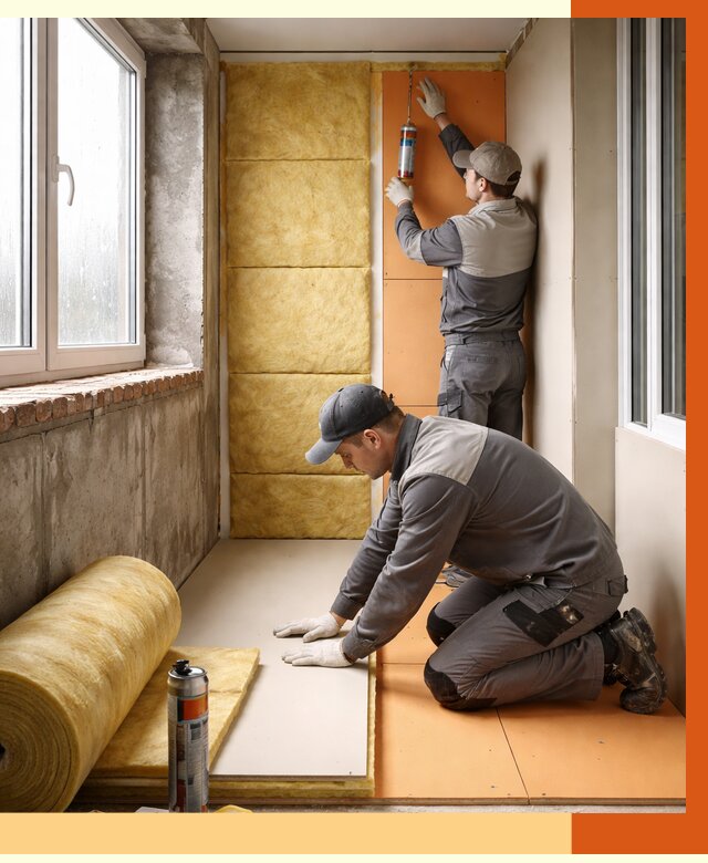 Утепление лоджии под ключ в Боровичах от 6775 руб/м2 — комплексное решение | ТепломастерБрв