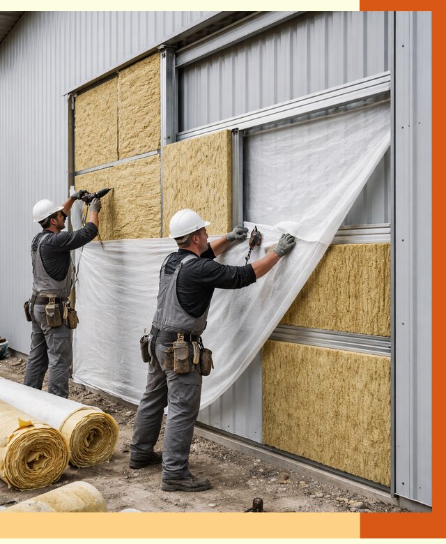 Утепление металлического склада в Боровичах от 4690 руб/м2 — комплексное утепление под ключ | ТепломастерБрв