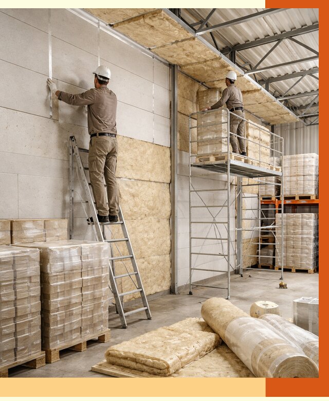 Утепление склада готовой продукции в Боровичах от 2032 руб./м2 — комплексно | ТепломастерБрв