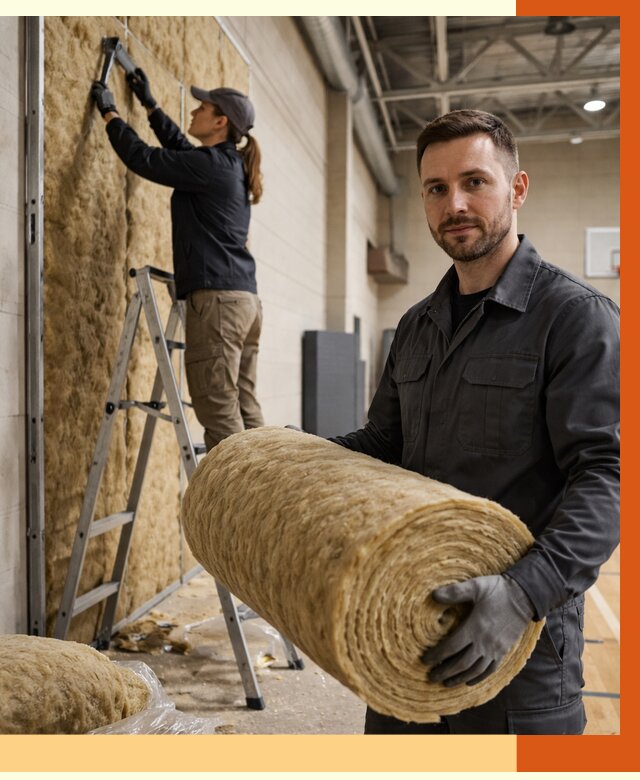 Утепление спортзала в Боровичах от 7817 руб/м2 — комплексное утепление под ключ | ТепломастерБрв