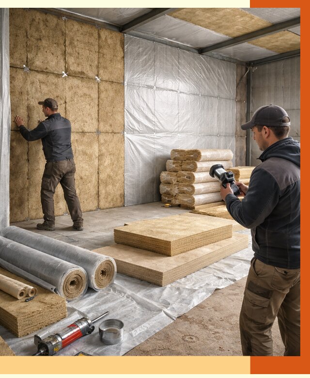 Утепление теплого склада в Боровичах под ключ от 11986 руб/м² | ТепломастерБрв