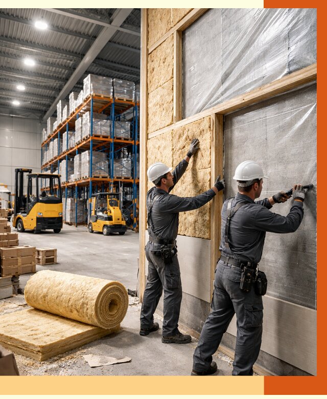 Утепление склада с техникой в Боровичах от 4378 руб./м2 — комплексно под ключ | ТепломастерБрв