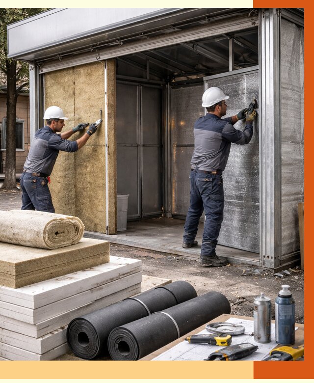 Утепление павильона шаурма в Боровичах под ключ от 1251 руб. за м² | ТепломастерБрв