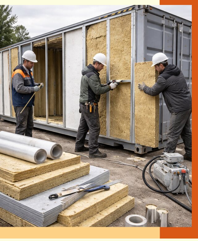 Утепление морского контейнера в Боровичах от 3909 руб. под ключ | ТепломастерБрв