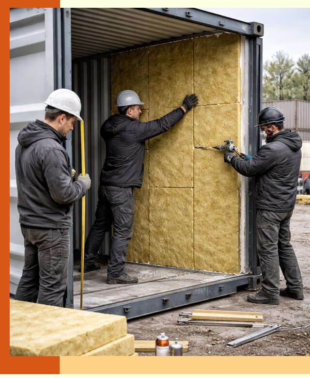 Утепление морского контейнера в Боровичах: надежная теплоизоляция и защита