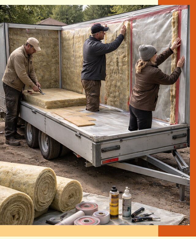 Утепление прицепа в Боровичах под ключ от 13029 руб. — комплекс от ТепломастерБрв