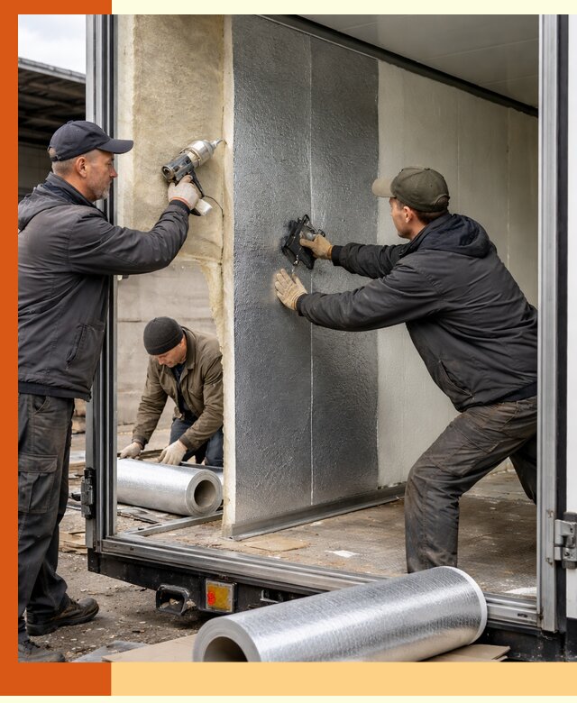 Утепление холодильного кузова в Боровичах — монтаж и теплоизоляция