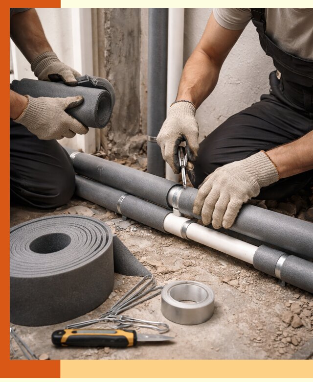 Утепление труб водоснабжения в Боровичах — монтаж и защита сети