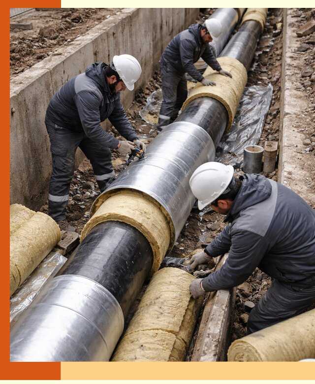 Утепление теплотрассы в Боровичах: утеплительные работы и материалы