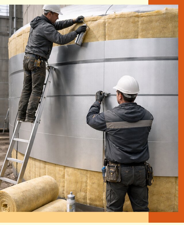 Утепление цистерны в Боровичах пенополиуретаном от 15113 руб. под ключ | ТепломастерБрв