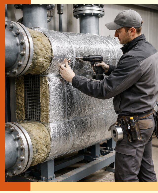 Утепление теплообменника в Боровичах — профессиональная теплоизоляция оборудования