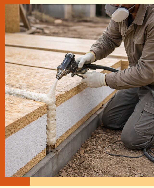 Утепление СИП-панелей пенополиуретаном (ППУ) в Боровичах