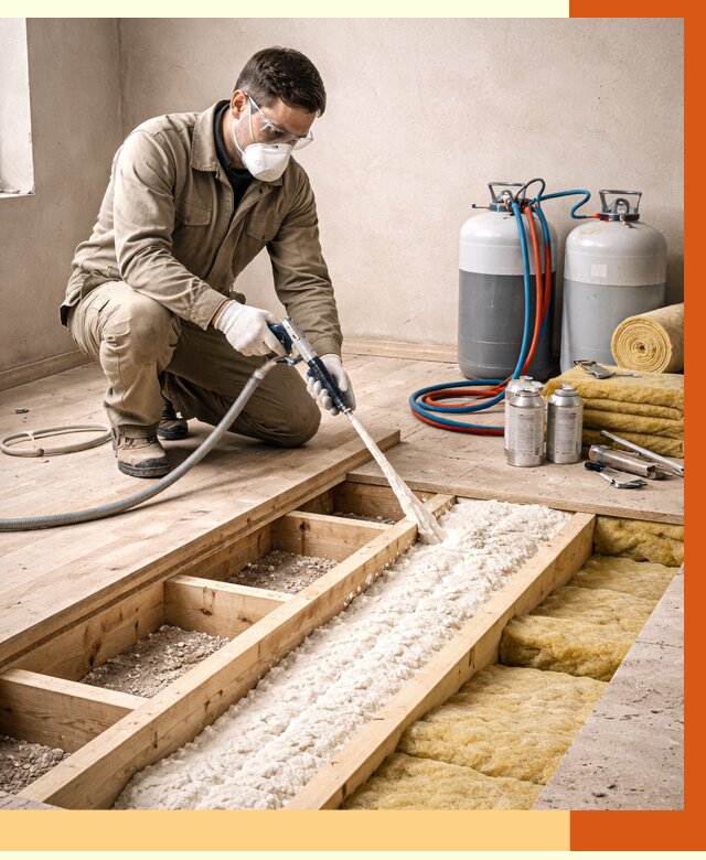 Заполнение полостей межэтажного перекрытия в Боровичах от 4378 руб. | ТепломастерБрв