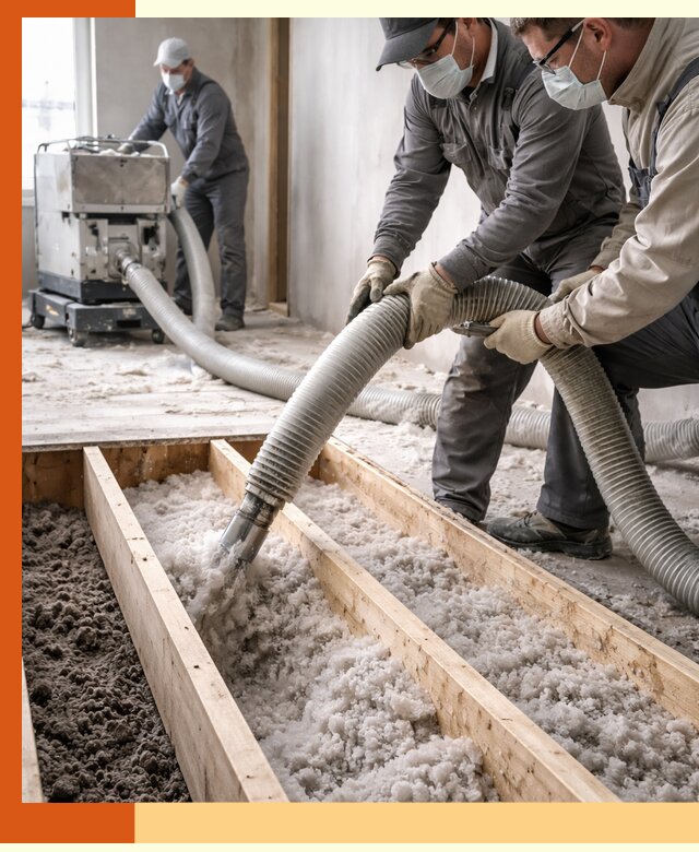 Заполнение полостей межэтажного перекрытия в Боровичах эффективно и герметично