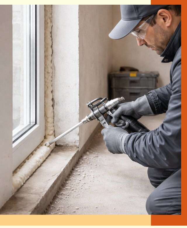 Герметизация стыков ППУ в Боровичах от 1720 руб. за м2 — утепление примыканий под ключ | ТепломастерБрв