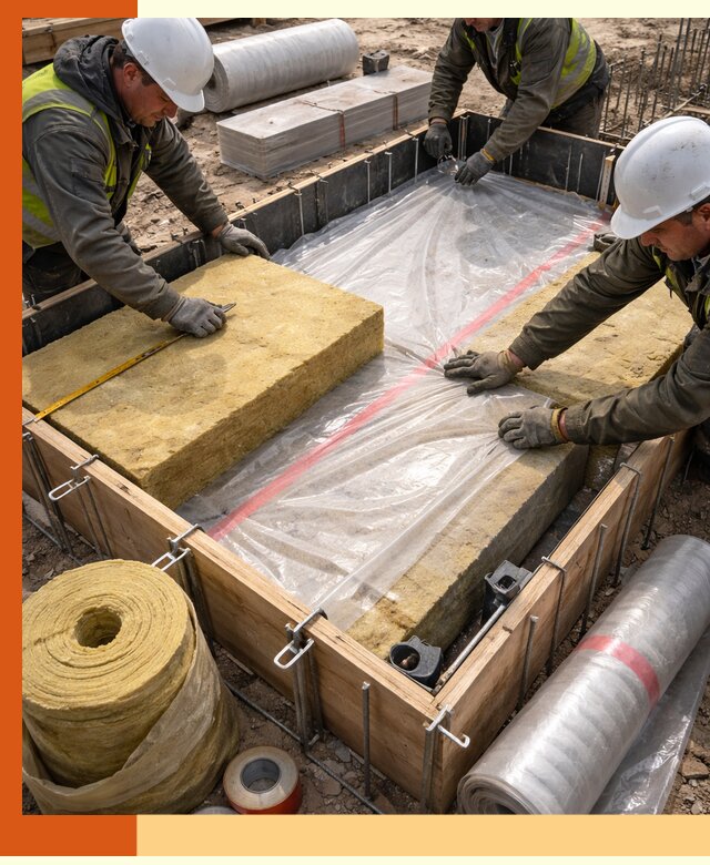 Теплоизоляция опалубки для строительства в Боровичах