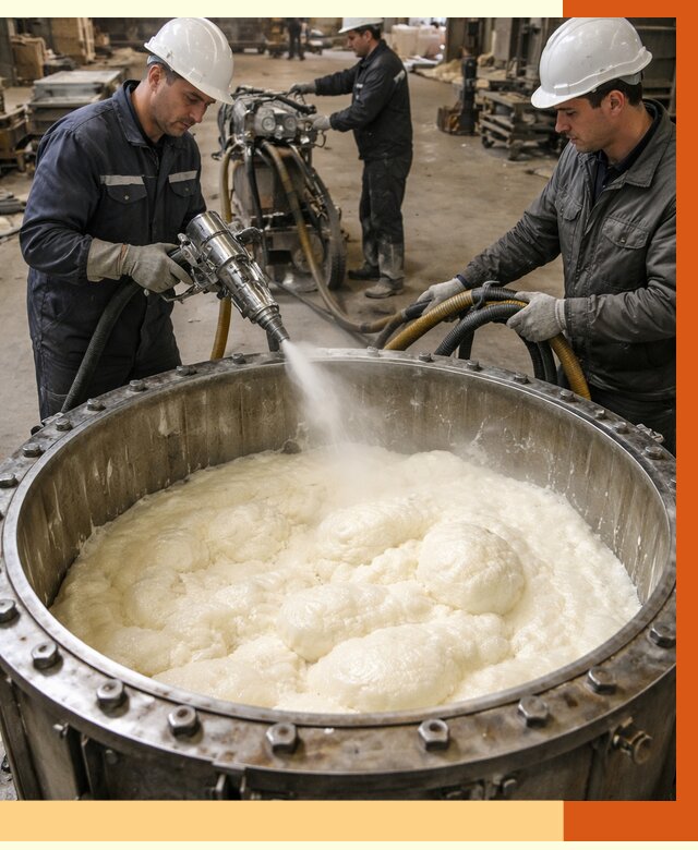 Заливка ППУ в емкости в Боровичах от 7557 руб. — утепление емкости под ключ | ТепломастерБрв