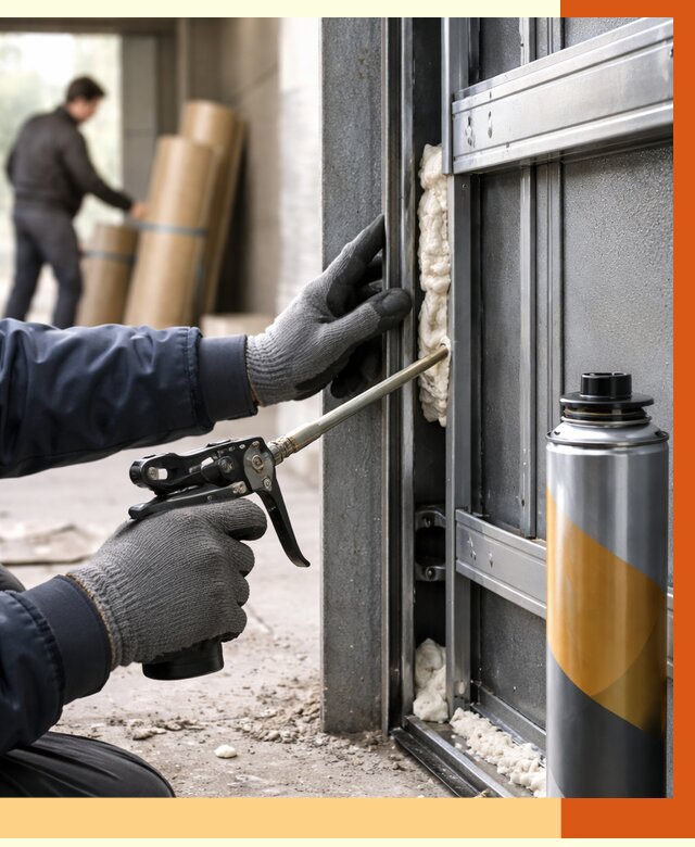 Заполнение пустот ворот в Боровичах от 4690 руб. — заливка ППУ, утепление под ключ | ТепломастерБрв