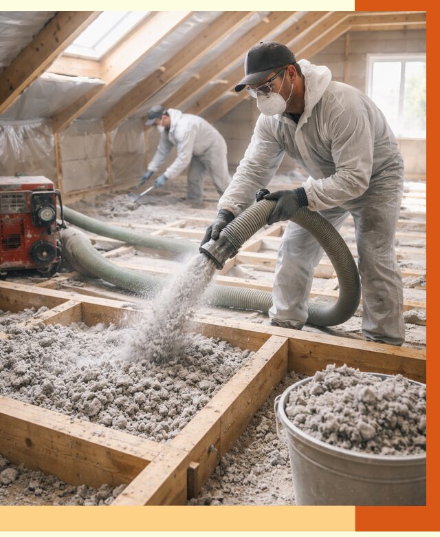 Утепление эковатой в Боровичах от 3075 руб./м2 — монтаж и задувка | ТепломастерБрв